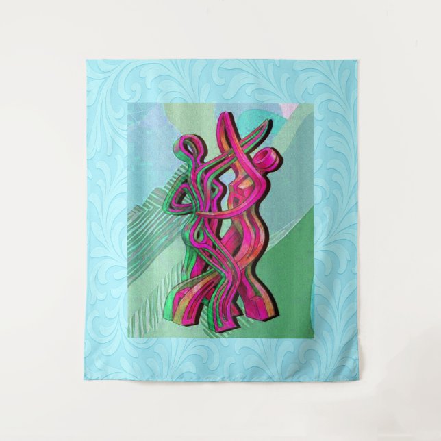 Tapiz obra de arte abstracta (Anverso)