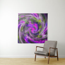 Tapiz Obra de arte abstracta de pintura de color púrpura