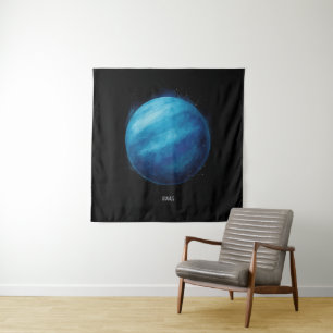Tapiz Obras de arte del planeta Uranus - Ilustracion esp