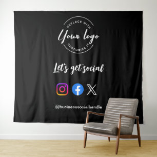 Tapiz Obtengamos iconos de redes sociales Logotipo perso