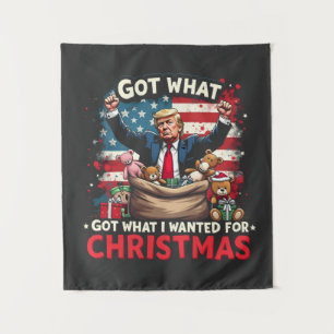 Tapiz Obtuve Lo Que Quería De Los Navidades Trump Santa