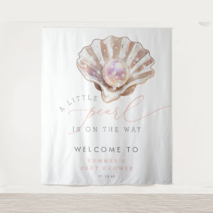 Tapiz Ocean Coastal Beach Little Pearl Baby Shower