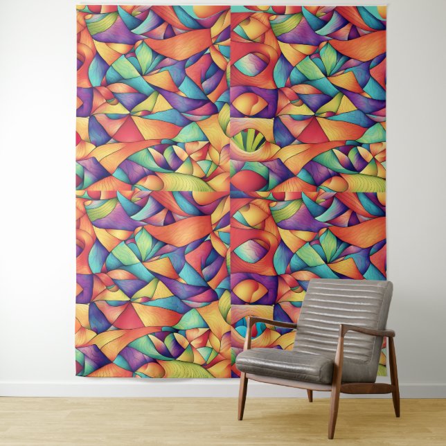 Tapiz Océano psicodélico (In situ)