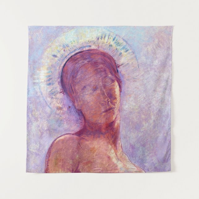 Tapiz Odilon Redon, closed eyes 1889 (Anverso)