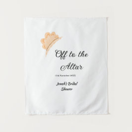 Tapiz Off to the altar orange cap hat bridal shower name