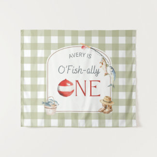 Tapiz Ofishally One Birthday Personalized Banner