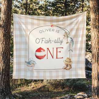 Tapiz Ofishally One Birthday Personalized Banner 