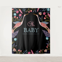 Tapiz Oh Baby | Hermosa Ducha de Bebé Floral Botánico Ci