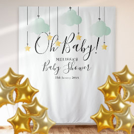 Tapiz Oh Baby Shower Twinkle Stars Photo Booth Fondo