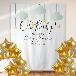 Tapiz Oh Baby Shower Twinkle Stars Photo Booth Fondo