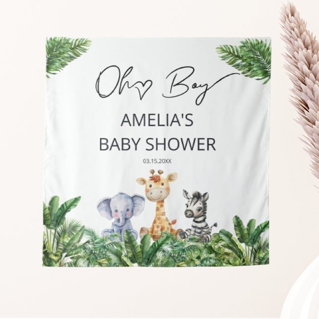 Tapiz Oh Boy Jungle Safari Tapestry de Baby Shower (Subido por el creador)
