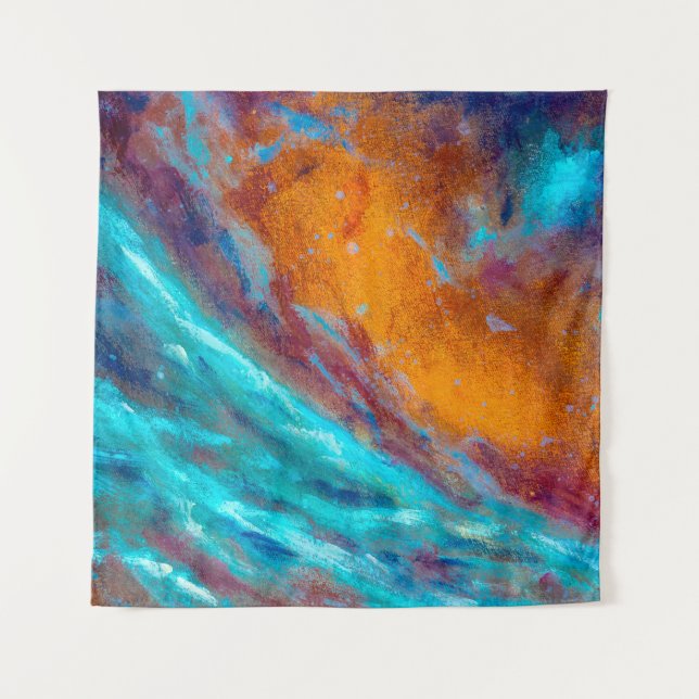 Tapiz Oil painting on canvas. Abstract art background. F (Anverso)