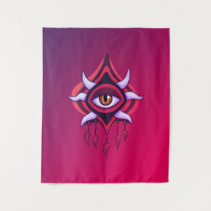 Tapiz Ojo Demonio de Vaporware - Gótico colorido