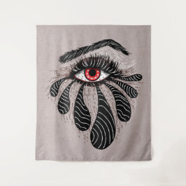 Tapiz Ojo Rojo Lágrimas Negras Gótica