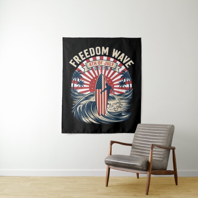 Tapiz Ola de la Libertad 4 de Julio (In situ)
