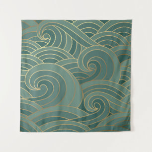 Tapiz Ola de Oro: Lujo tradicional oriental