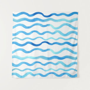 Tapiz Olas de color agua: azul turquesa sin soldadura.