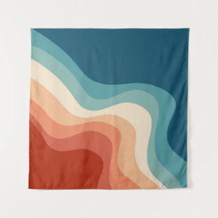 Tapiz Olas de estilo retro