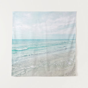 Tapiz Olas oceánicas pintura acuática azul claro acuátic