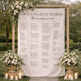 Tapiz Old Money Classy Fabric Wedding Seating Chart Sign