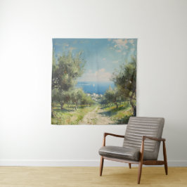 Tapiz Olive Grove with Coastal Village and Sea