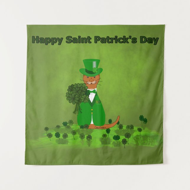 Tapiz Oliver The Otter Picking Shamrocks- Saint Patrick (Anverso)