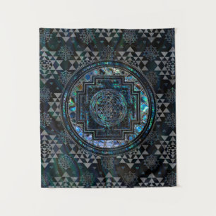 Tapiz Olmo Shell de Sri Yantra/de Sri Chakra y plata