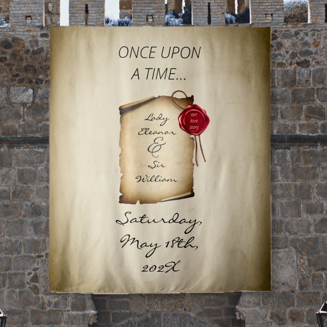 Tapiz Once Upon A Time Medieval Dark Photo Backdrop (Once Upon A Time Medieval Photo Backdrop
)