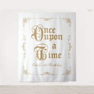 Tapiz Once upon a time royal party photobooth backdrop