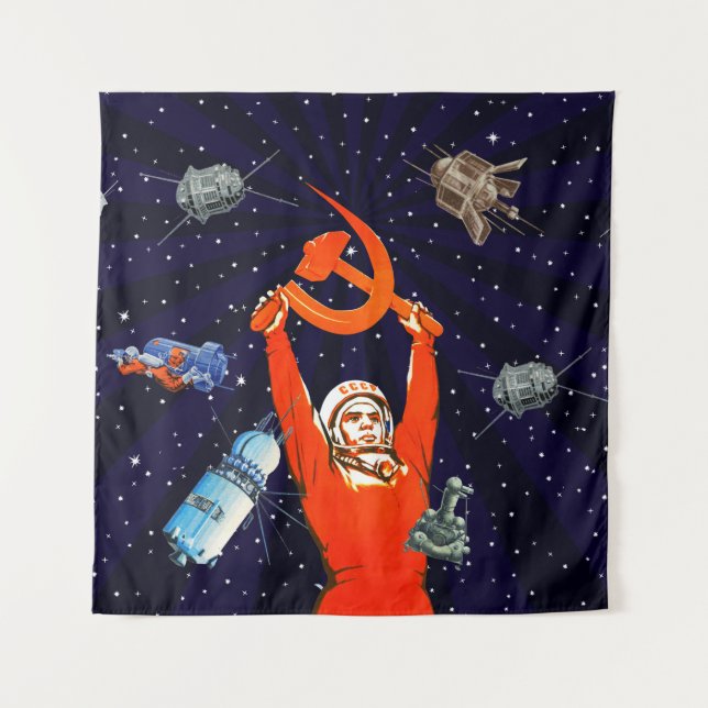 Tapiz Onda soviética - Arte espacial soviético (Anverso)