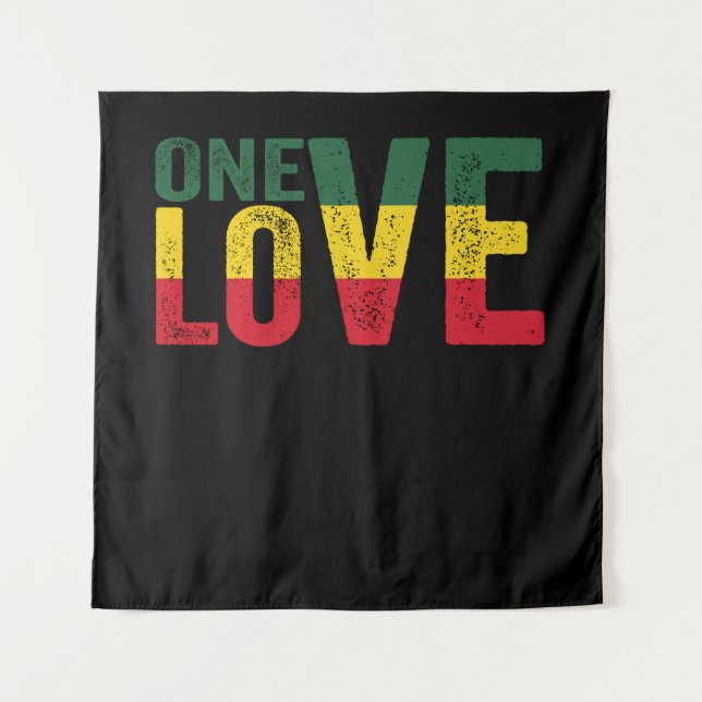 Tapiz One Love Jamaican Rasta Reggae (Anverso)