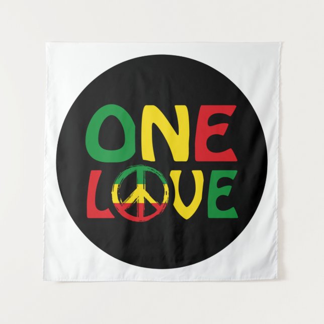 Tapiz One Love, Reggae design (Anverso)