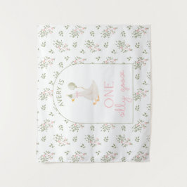 Tapiz One Silly Goose Birthday Personalized Banner 1st 