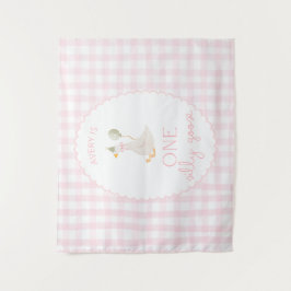 Tapiz One Silly Goose Birthday Personalized Banner 1st