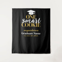 Tapiz One Smart Cookie - Graduación moderna de oro negro