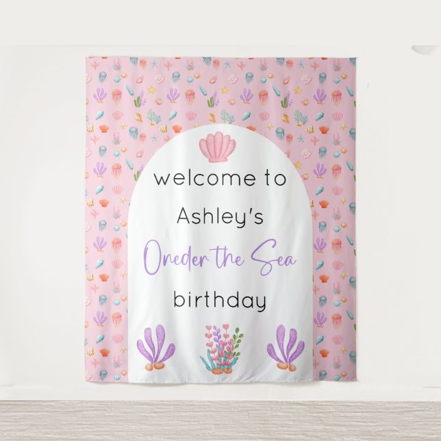 Tapiz Oneder The Sea Birthday Backdrop Tapestry (Anverso)