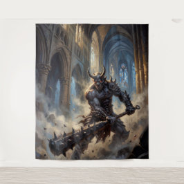 Tapiz Oni Demon in the Gothic Cathedral