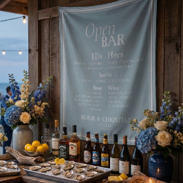 Tapiz Open Bar and Signature Drink Coastal Blue Wedding