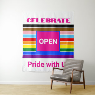 Tapiz Open Pride Ally Rainbow Progress LGBTQ