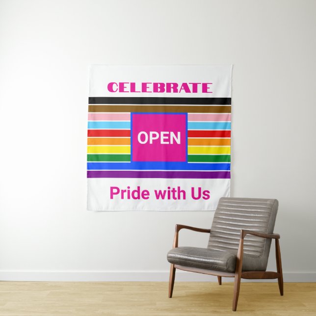 Tapiz Open Pride Ally Rainbow Progress LGBTQ (In situ)