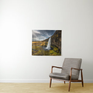 Tapiz Opinión hermosa del paisaje de Seljalandsfoss