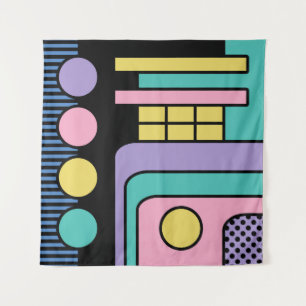 Tapiz Optimizar el diseño geométrico de estilo retro mod