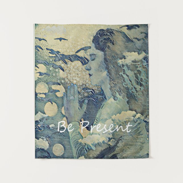 Tapiz Oración espiritual del arte de la pared presente (Anverso)