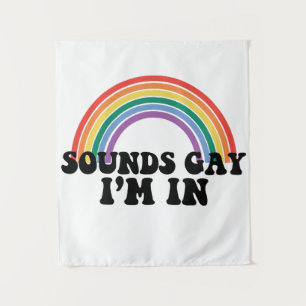 Tapiz Orgullo Gay LGBT Arcoíris Suena Gay Estoy Dentro 