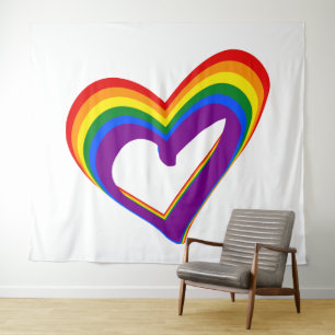Tapiz Orgullo LGBT colorido bandera arcoíris amor gay
