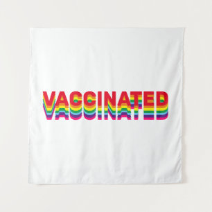 Tapiz Orgullo vacunado lgbt colores retro del arcoiris g