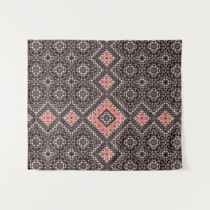 Tapiz Oriental, árabe, adorno, marrón, rojo, étnico,