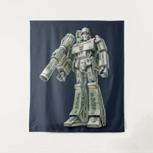 Tapiz Origami de dinero Robot Mega Tron