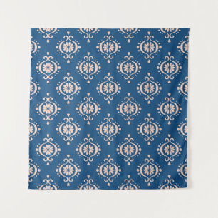 Tapiz Ornamento de Damasco de Folclore Geométrico Ikat