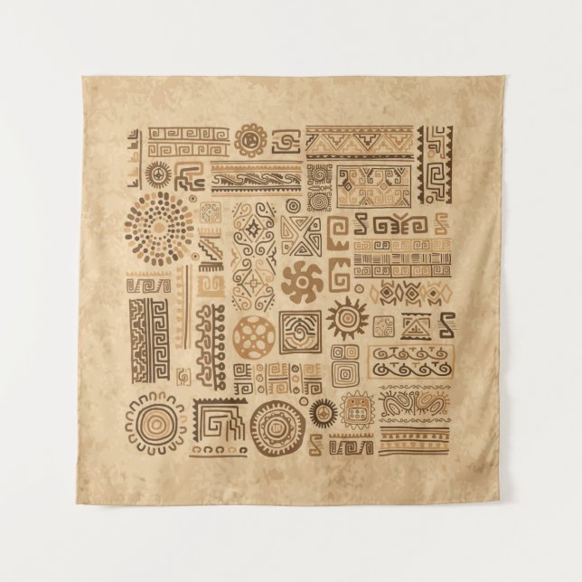 Tapiz Ornamento étnico hecho a mano (Anverso)